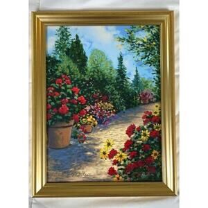 Schaefer Miles “Flowering Path” Seriolithograph #35/48 Gold Frame COA Appraisal